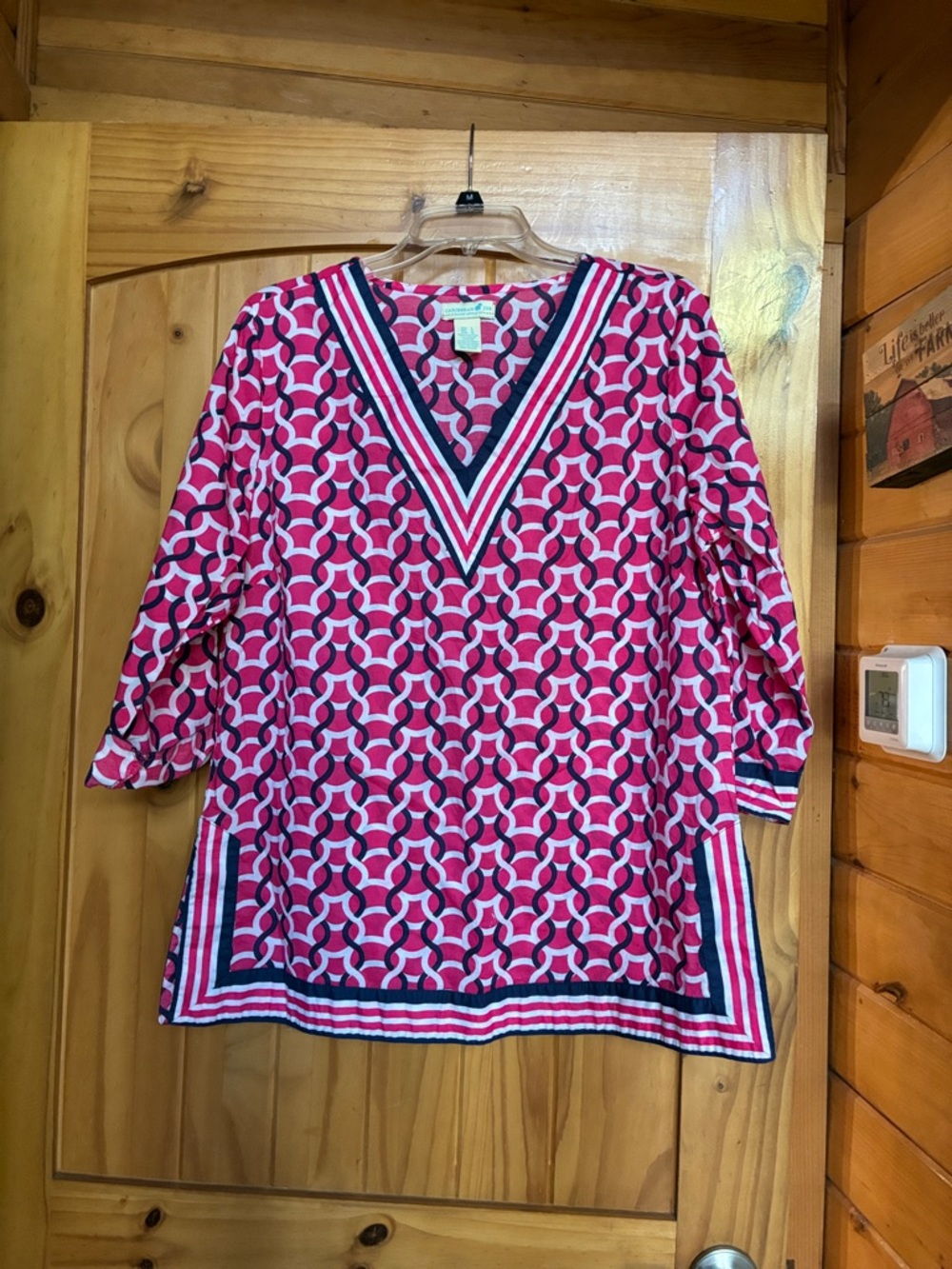 Cotton coastal resort nautical tunic